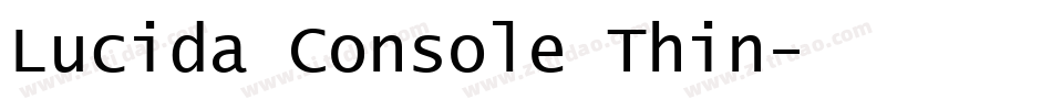 Lucida Console Thin字体转换